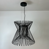 Visual Comfort Pendant, Hourglass Shape with Metal Ribs, Metal, sku: 032868